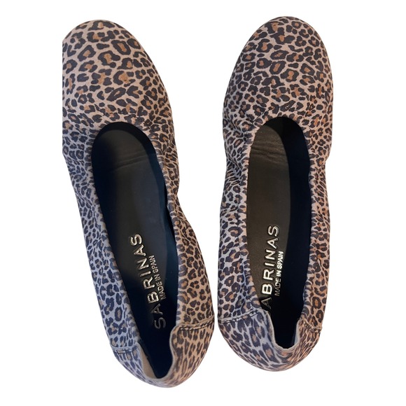 Sabrinas Made In‎ Spain Leopard Print Fabric Ballet Flats - Picture 4 of 7